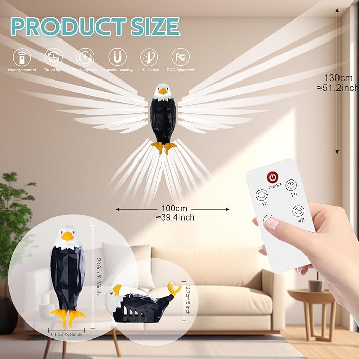 EAGLE 3D NIGHT LIGHT (NO COD, PREPAID ORDERS ONLY)